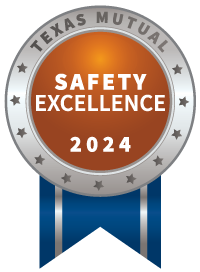 2024 award of safety excellence from Texas Mutual